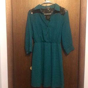 Love Reign Blue Pattern Dress